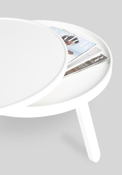 Sixth Floor - Coffee table with tray - white