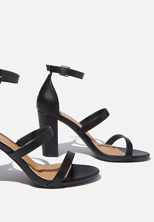 Cotton On - San trio heel - black 