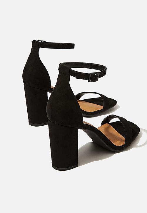 Cotton On - San square toe heel - black micro