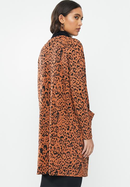 Vero Moda - Leonetta long sleeve open coatigan - black cobber