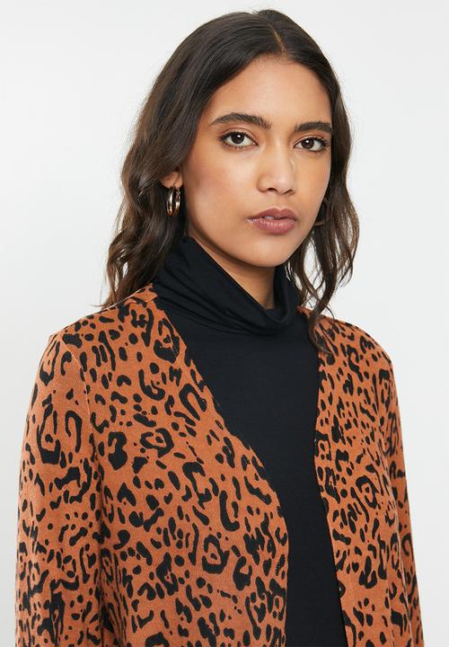 Vero Moda - Leonetta long sleeve open coatigan - black cobber