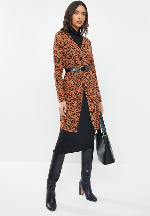 Vero Moda - Leonetta long sleeve open coatigan - black cobber