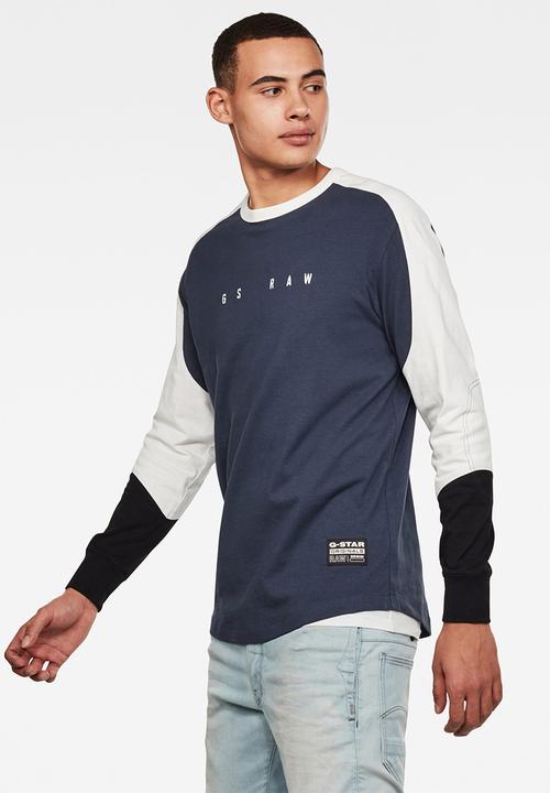 G-STAR - Baseball long sleeve tee - indigo