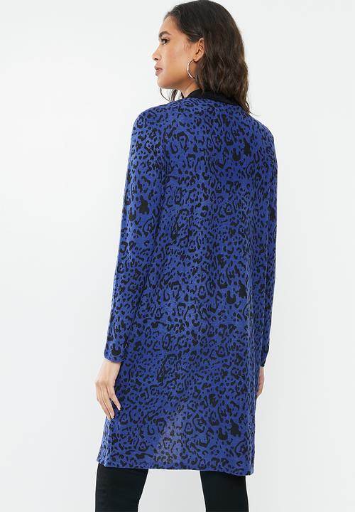 Vero Moda - Leonetta long sleeve open coatigan - black sodalite