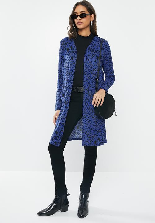 Vero Moda - Leonetta long sleeve open coatigan - black sodalite