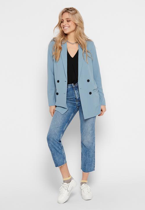 Jacqueline de Yong - Marianna long sleeve blazer - blue