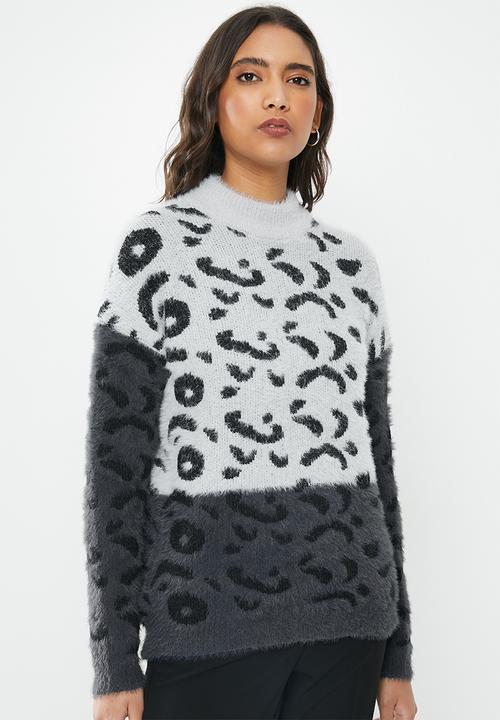 ONLY - Eliz long sleeve high neck pullover - grey