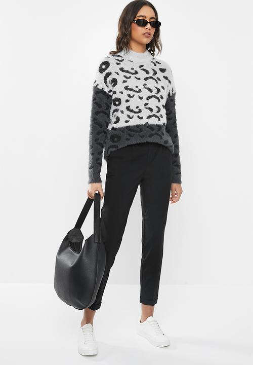 ONLY - Eliz long sleeve high neck pullover - grey