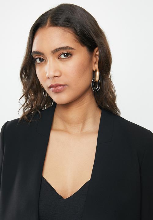 MANGO - Cropped blazer - black