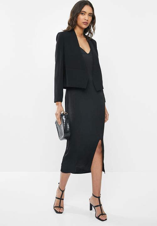 MANGO - Cropped blazer - black