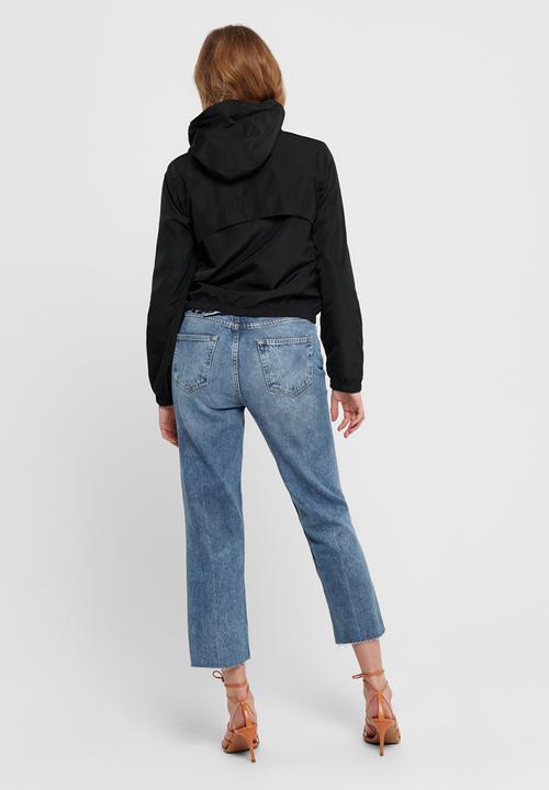 Jacqueline de Yong - Reach hood jacket treats - black