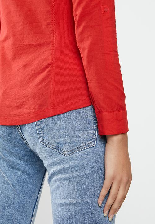 MANGO - Shirt planita - red
