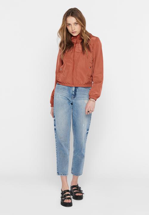 Jacqueline de Yong - Reach hood jacket treats - rust
