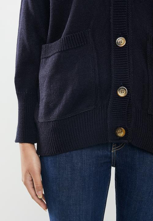 Superbalist - Slouchy pocket detail cardigan - navy