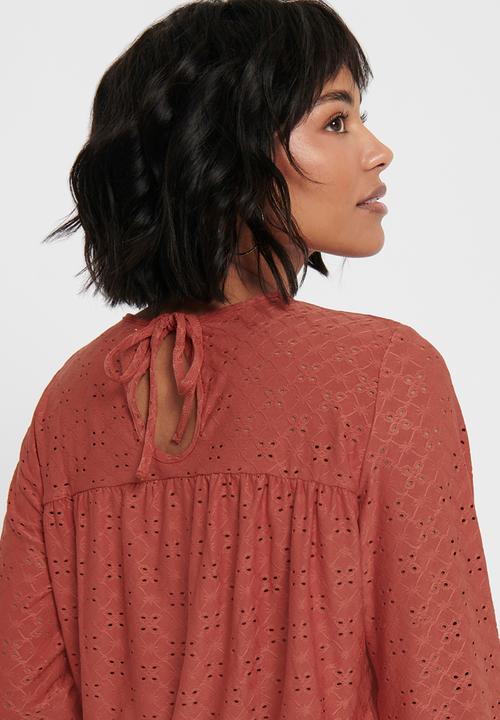 Jacqueline de Yong - Cathinka long sleeve top - red