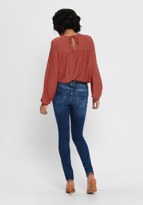 Jacqueline de Yong - Cathinka long sleeve top - red