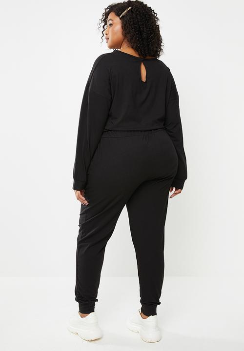 Missguided - Plus size casual lounge jumpsuit - black