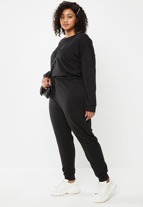 Missguided - Plus size casual lounge jumpsuit - black