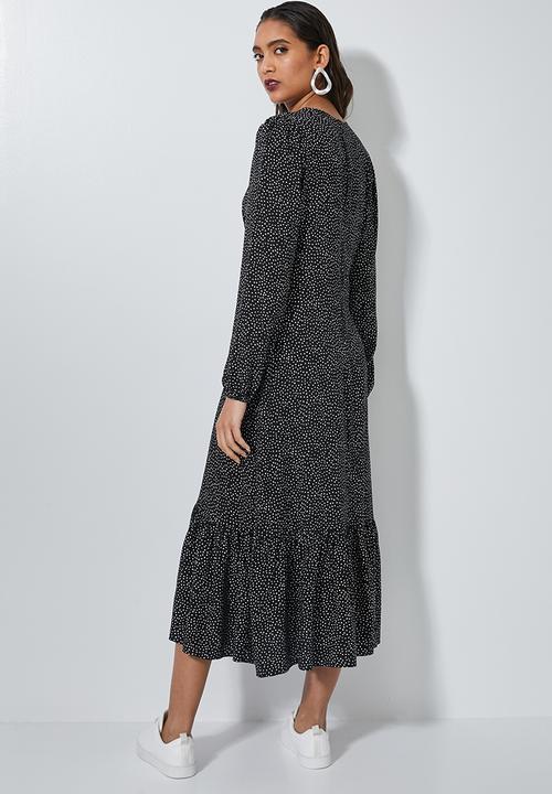 Superbalist - Fit & flare woven dress - black & white 
