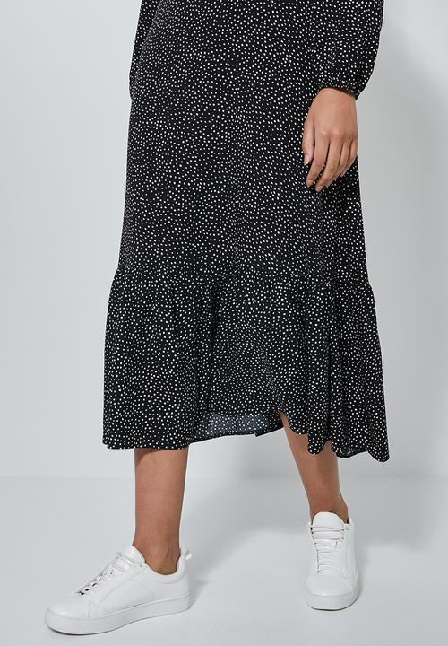 Superbalist - Fit & flare woven dress - black & white 