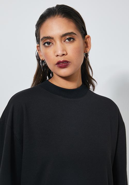 Superbalist - One piece sweat dress with pleated skirt - black 