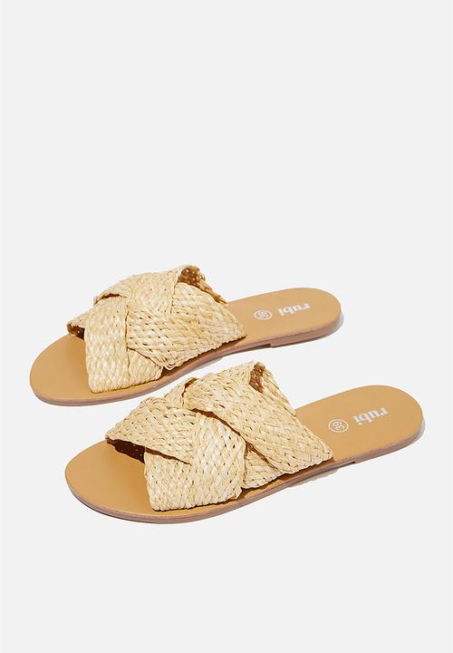 Cotton On - Aggy woven slide sandal - neutral