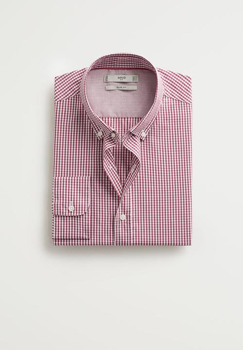 MANGO - Vichy shirt - red