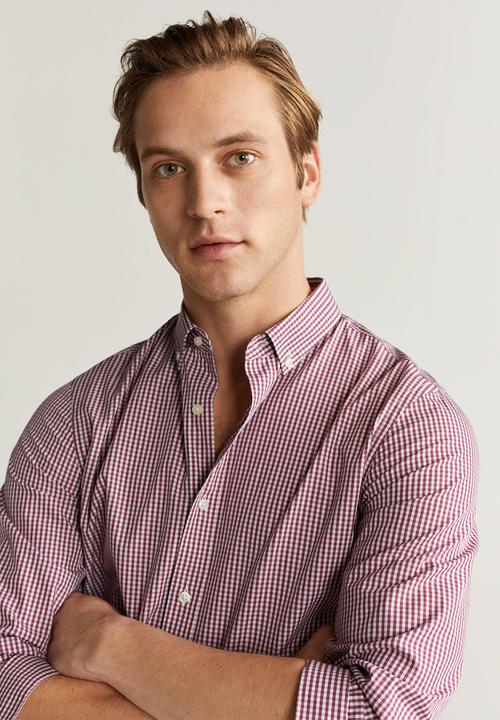 MANGO - Vichy shirt - red