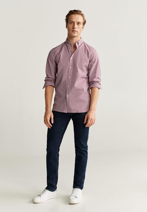 MANGO - Vichy shirt - red