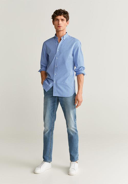 MANGO - Vichy shirt - blue