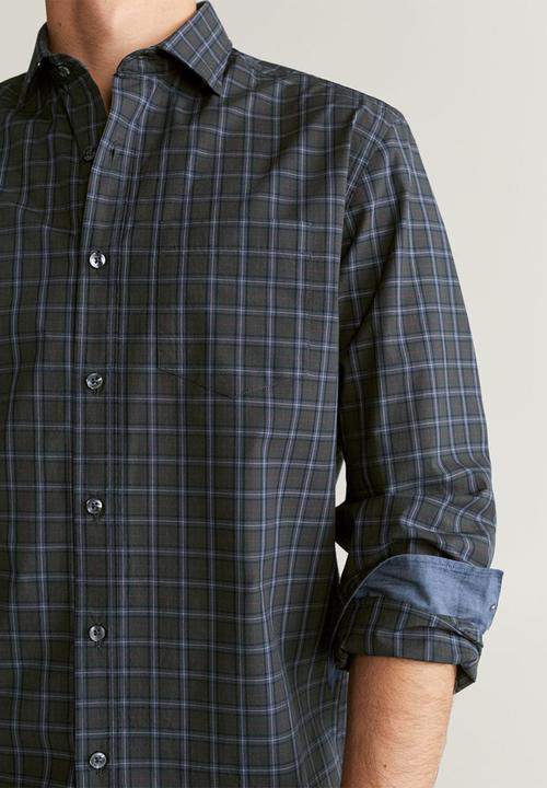 MANGO - Paint shirt - green & blue