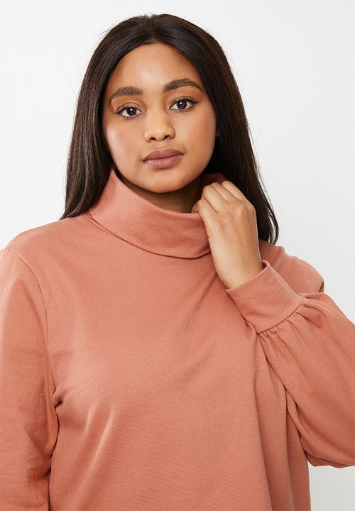 Glamorous - Plus high neck sweat - rust