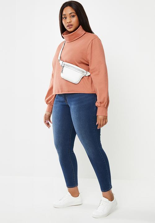 Glamorous - Plus high neck sweat - rust