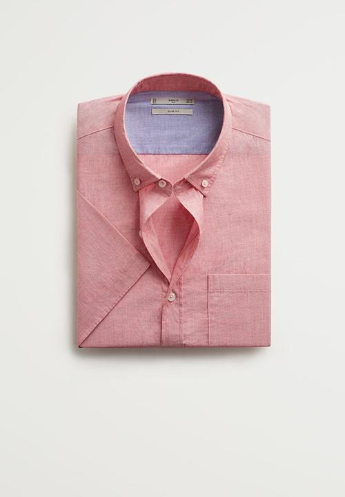 MANGO - Ginza shirt - red