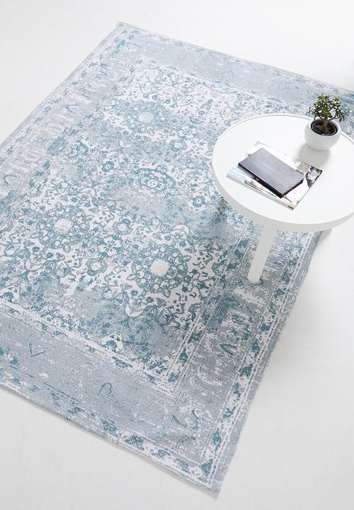Sixth Floor - Antique printed rug - blue