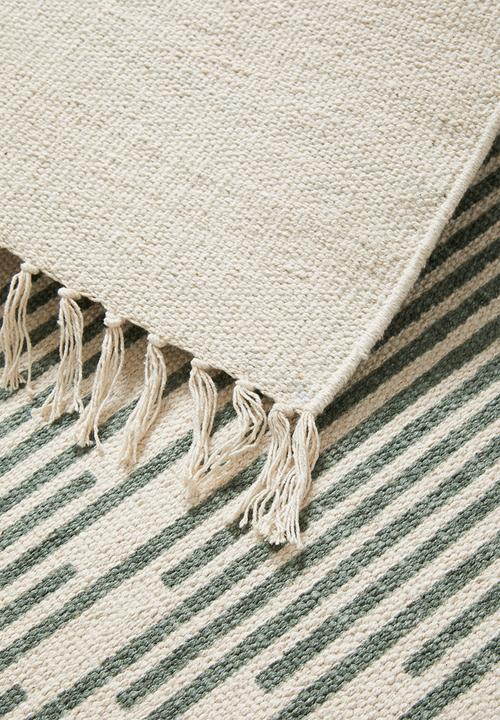 Sixth Floor - Sage printed rug - green