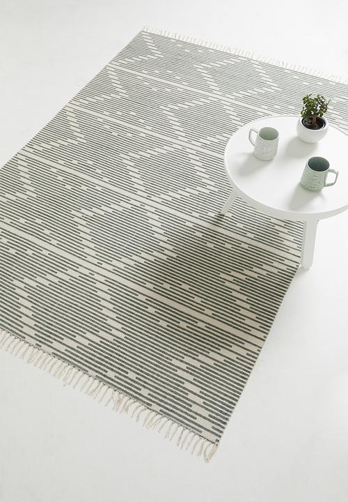 Sixth Floor - Sage printed rug - green