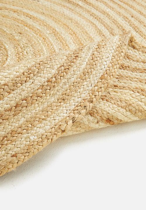 Sixth Floor - Kyra round jute rug - natural & white