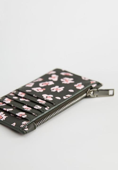 MANGO - Card holder leopard - beige & khaki