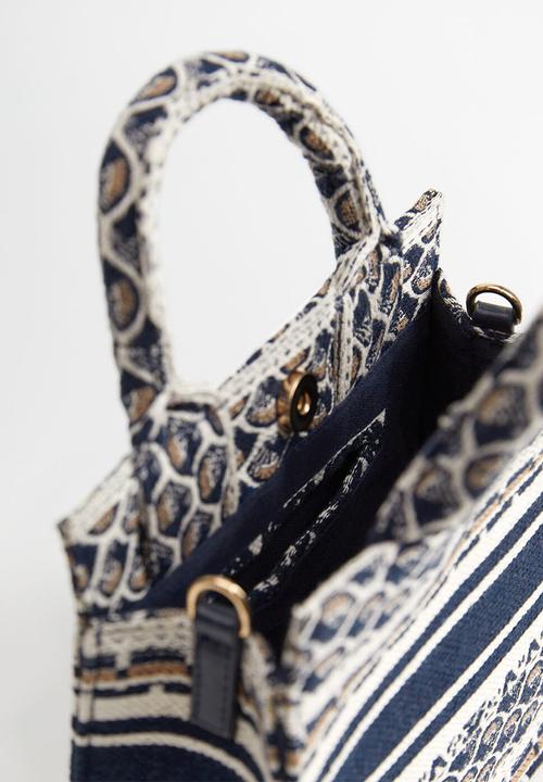 MANGO - Cavas bag - medium blue