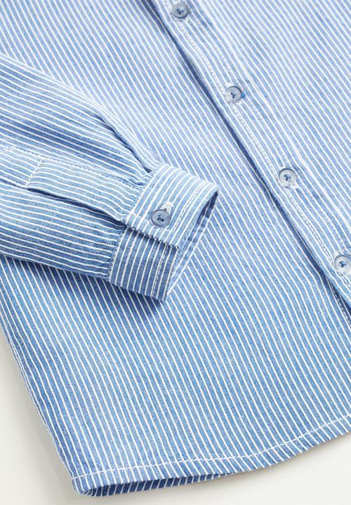 MANGO - Shirt henry - blue