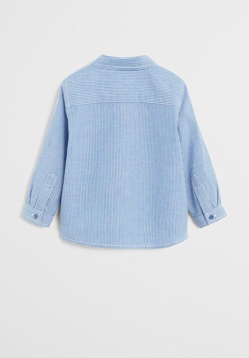 MANGO - Shirt henry - blue