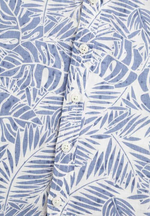 MANGO - Shirt Fiji - white & blue
