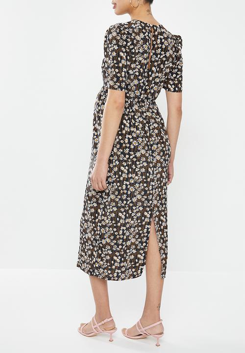 Glamorous - Maternity daisy midi tea dress - multi
