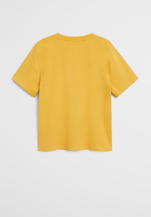 MANGO - T-shirt king - mustard