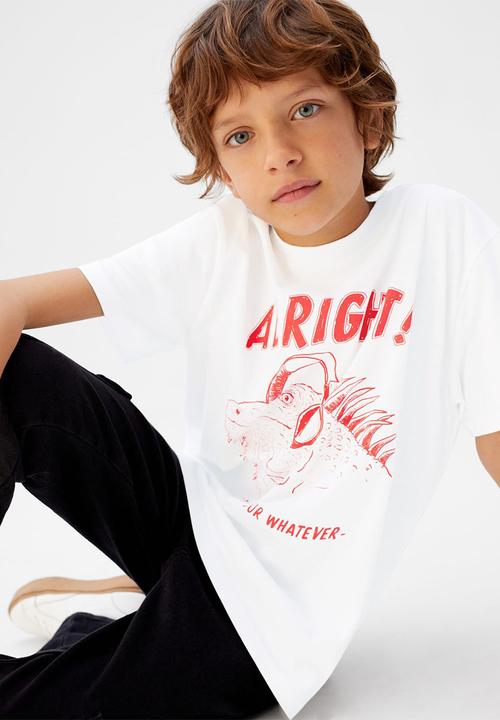 MANGO - T-shirt king - off white