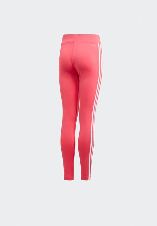 adidas Performance - 3 stripe tights - pink & white 