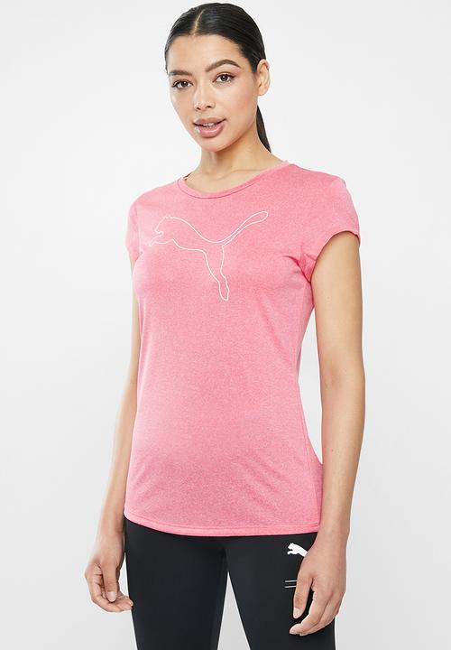 puma active logo heather tee