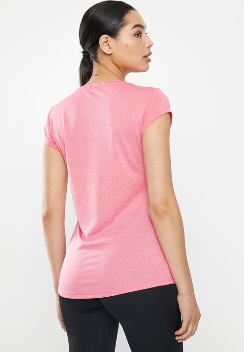 PUMA - Active logo heather tee - pink