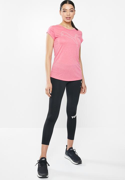 PUMA - Active logo heather tee - pink